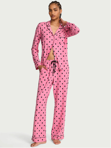 Модалова піжама Victoria's Secret SoSoft™ Modal Long Pajama Set - колір Sexy Little Pink Ikat Dots