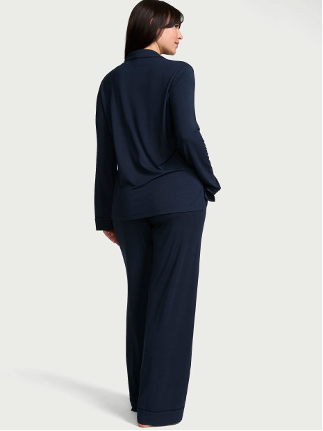 Модалова піжама Victoria's Secret SoSoft™ Modal Long Pajama Set - колір Noir Navy