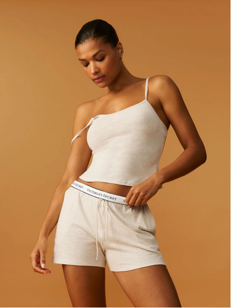 Котонова піжама Victoria's Secret - колір Heather Natural