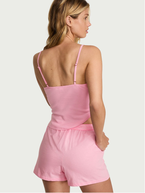 Котонова піжама Victoria's Secret - колір Victoria Pink