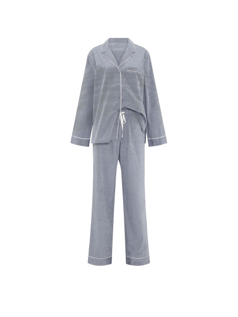 Котонова піжама Victoria's Secret Heritage Cotton Long Pajama Set - колір Monaco Blue