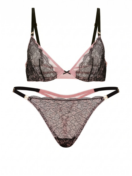 Комплект білизни Victoria's Secret Tease Lace Unlined Demi Bra - колір Royal Pink