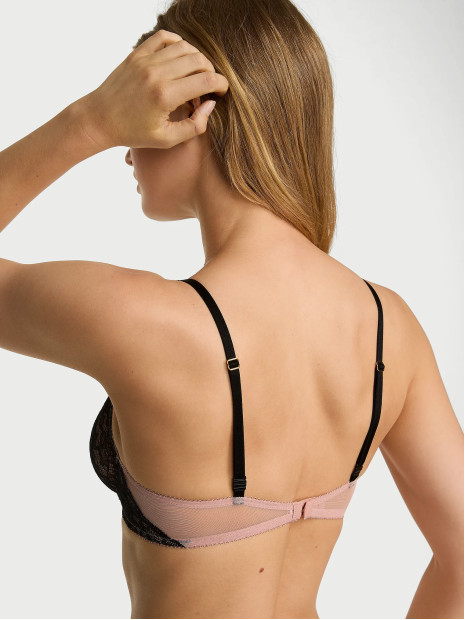 Комплект білизни Victoria's Secret Tease Lace Unlined Demi Bra - колір Royal Pink