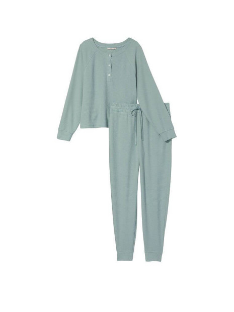 Піжама Glow Waffle Henley Jogger Set Victoria's Secret