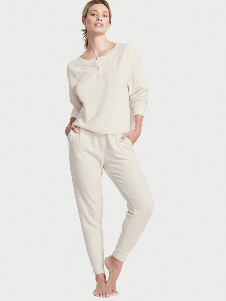 Піжама Glow Waffle Henley Jogger Set Victoria's Secret