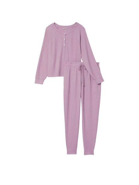 Піжама Glow Waffle Henley Jogger Set Victoria's Secret