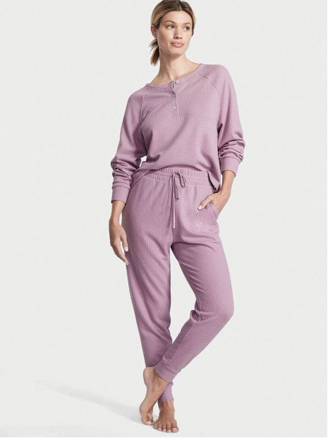 Піжама Glow Waffle Henley Jogger Set Victoria's Secret