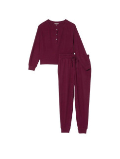 Піжама Glow Waffle Henley Jogger Set Victoria's Secret