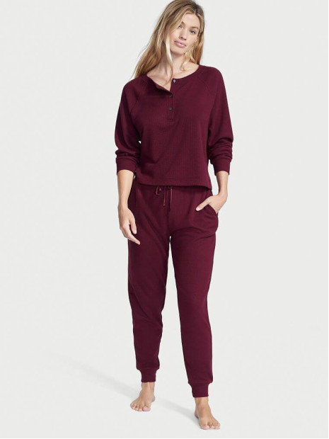 Піжама Glow Waffle Henley Jogger Set Victoria's Secret