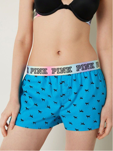 Домашні шортики Victoria's Secret PINK Flannel Boxy Pajama Shorts