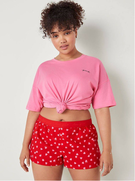 Домашні шортики Victoria's Secret PINK Flannel Boxy Pajama Shorts