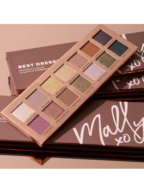 Палетка тіней Mally Beauty Best Dressed Lids, 14*1,2 г