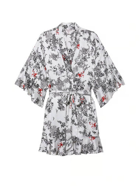Сатиновий халат Victoria's Secret Satin Flounce Robe