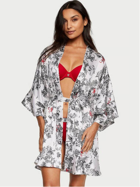 Сатиновий халат Victoria's Secret Satin Flounce Robe