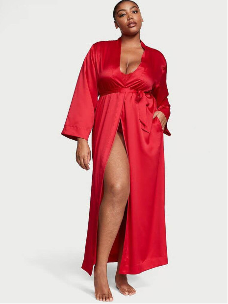 Сатиновий халат Victoria's Secret Satin Flounce Robe