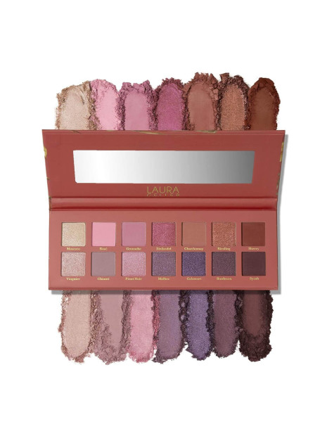 Палітра тіней LAURA GELLER NEW YORK The Casual Collection Berry & Blossom 14 Multi-Finish Eyeshadows | 14 Pigmented Eyeshadows Blendable Natural Look