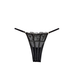 Мереживні трусики бразиліана Midnight Affair Embroidery Brazilian Panty Victoria's Secret