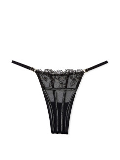 Мереживні трусики бразиліана Midnight Affair Embroidery Brazilian Panty Victoria's Secret