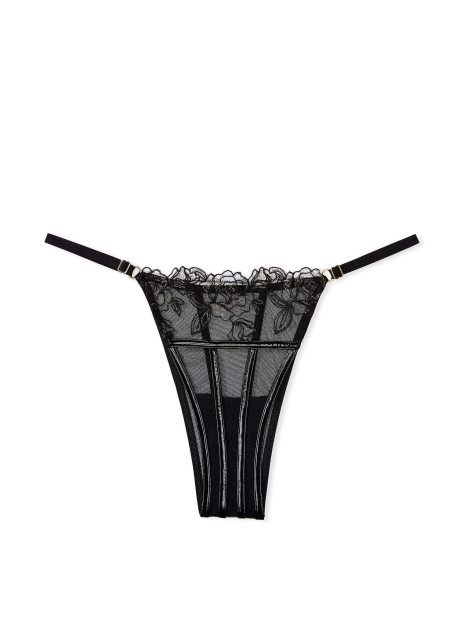 Мереживні трусики бразиліана Midnight Affair Embroidery Brazilian Panty Victoria's Secret