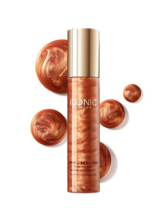 Міст-автозасмага для обличчя та тіла з ефектом шимера Iconic London Prep-Set-Tan Tanning Mist Glow 75 мл 