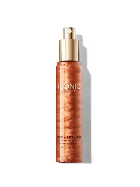Міст-автозасмага для обличчя та тіла з ефектом шимера Iconic London Prep-Set-Tan Tanning Mist Glow 75 мл