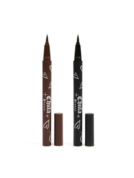 Набір рідких підводок для очей CHULA BEAUTY Liquid Liner Duo - коричнева та чорна, 0.8 г х 2