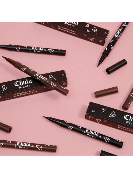 Набір рідких підводок для очей CHULA BEAUTY Liquid Liner Duo - коричнева та чорна, 0.8 г х 2