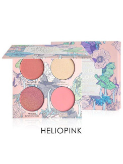 Палітра рум'ян і хайлайтера Seraphine Botanicals Geranium + Glow - Heliopink, 8 г 