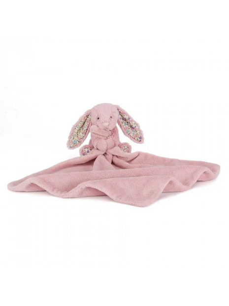 М'яка іграшка із серветкою зайчик ніжно-рожевого кольору 16 см Jellycat - BBL4BTPN