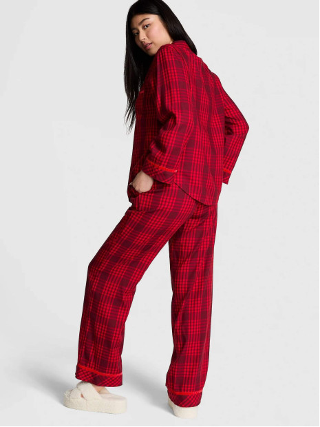 Фланелева піжама Flannel Long Pajama Set від Pink