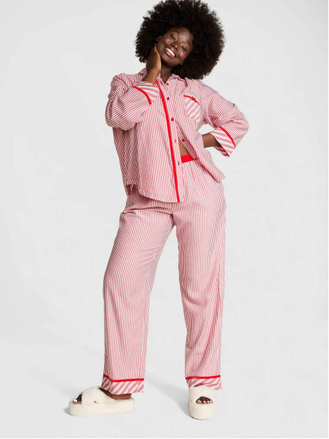 Фланелева піжама Flannel Long Pajama Set від Pink