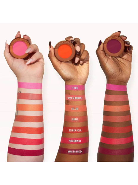Рум'яна Danessa Myricks Beauty Yummy Skin Blurring Balm Powder Flushed - Matte Color for Cheek & Lip N Brunch neutral rosey pink Standart Matte