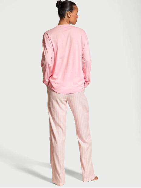Фланелева піжама Flannel Long-Sleeve Tee-Jama Set від Victoria's Secret