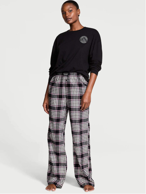 Фланелева піжама Flannel Long-Sleeve Tee-Jama Set від Victoria's Secret