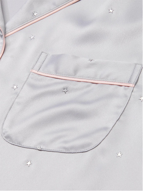 Сатинова піжама Glazed Satin Dew Drop Long Pajama Set Victoria's Secret