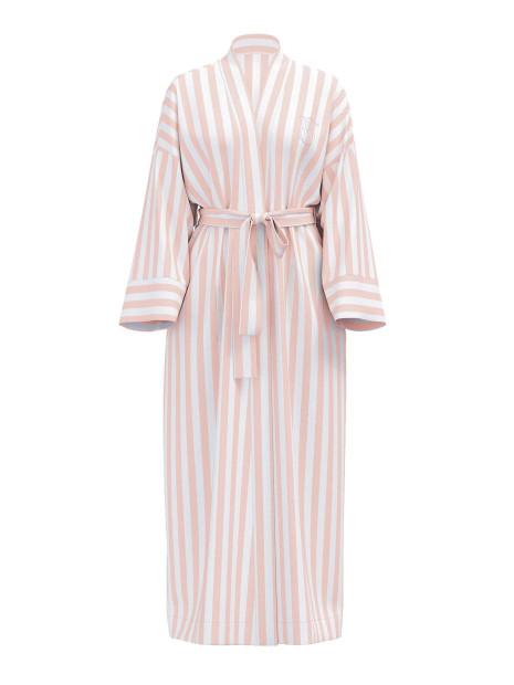 Бавовняний довгий халат Victoria's Secret Toasted Sugar Stripes Cotton Long Robe