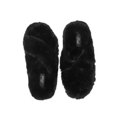 Капці  PINK  Pure Black Faux Fur Victoria's Secret