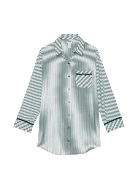 Легка ночнушка Victoria's Secret Festive Flannel Velvet-Trim Sleepshirt