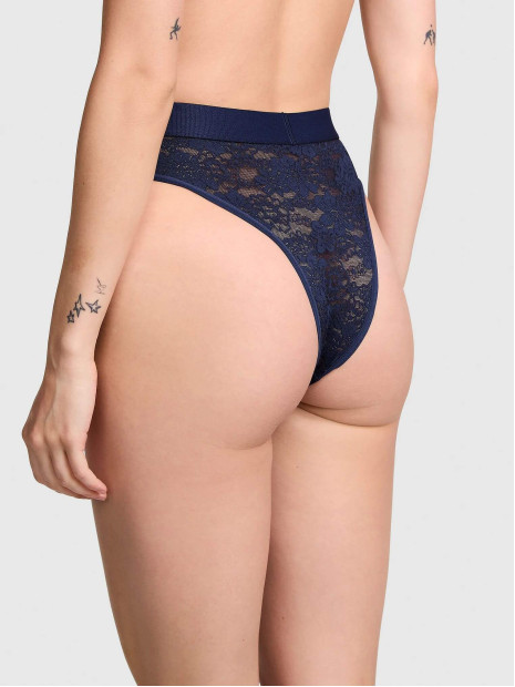 Мереживні трусики бразиліана Wink Logo High-Cut Brazilian Panty Victoria's Secret