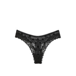 Трусики стрінги  Lace-Trim High-Leg Thong Panty Victoria’s Secret