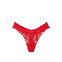 Трусики стрінги Lace-Trim High-Leg Thong Panty Victoria’s Secret