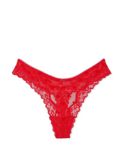 Трусики стрінги Lace-Trim High-Leg Thong Panty Victoria’s Secret