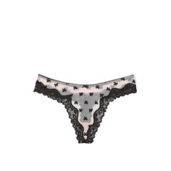 Трусики стрінги Lace-Trim High-Leg Thong Panty Victoria’s Secret