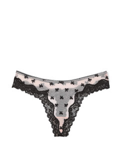 Трусики стрінги Lace-Trim High-Leg Thong Panty Victoria’s Secret