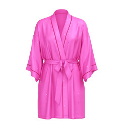 Сатиновий халат Victoria's Secret  Glazed Satin Dew Drop Heart Short Robe