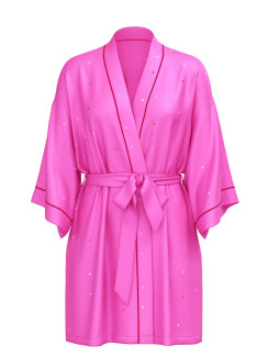 Сатиновий халат Victoria's Secret  Glazed Satin Dew Drop Heart Short Robe