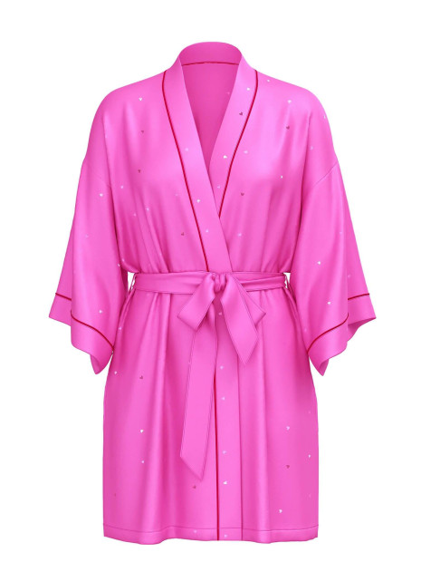 Сатиновий халат Victoria's Secret Glazed Satin Dew Drop Heart Short Robe
