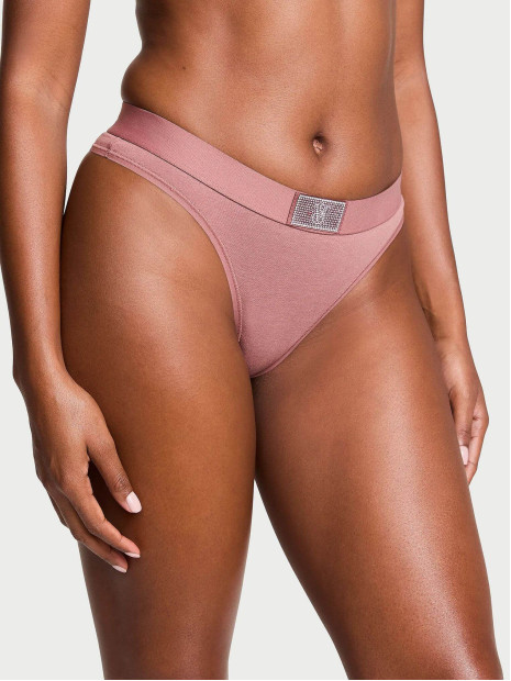Трусики стрінги Logo Cotton Shine Patch Thong Panty Victoria’s Secret
