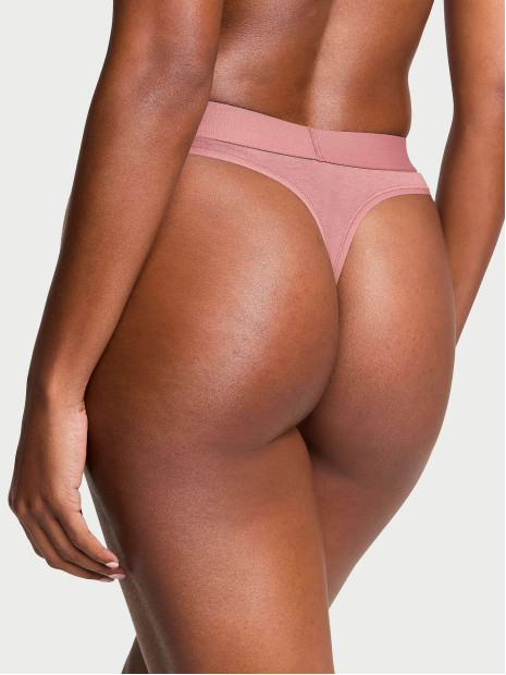 Трусики стрінги Logo Cotton Shine Patch Thong Panty Victoria’s Secret