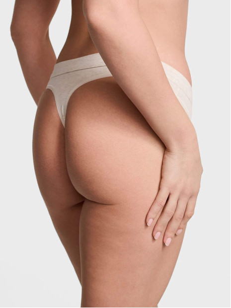 Трусики стрінги Logo Cotton Shine Patch Thong Panty Victoria’s Secret